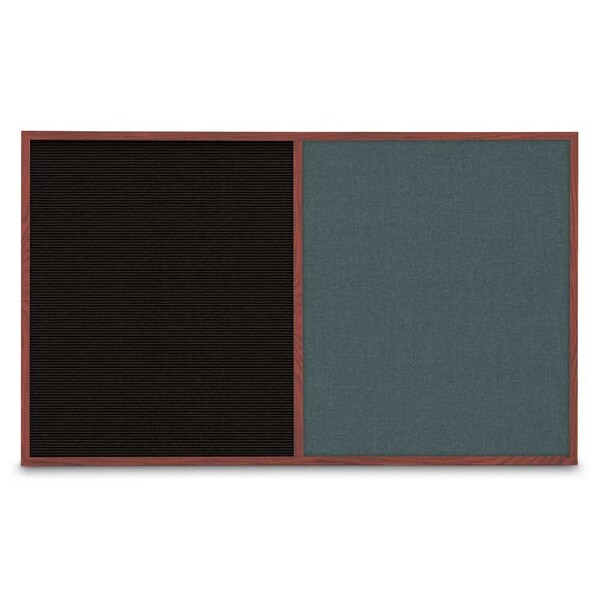 Enclosed Corkboard, 1 Door, 18"x24", 4" Fra, UV3400-SATIN-SURF